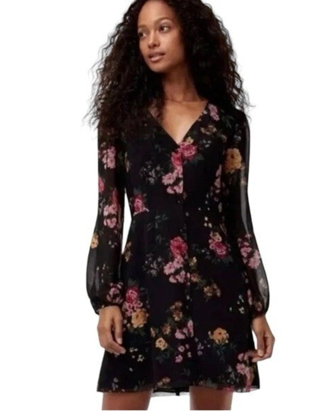 ARITZIA WILFRED Floral Button Down Dress